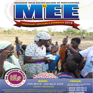 MISSIONARY EXPOSURE AND EXPERIENCE 2018